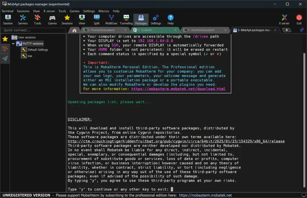MobaXterm — screenshot 3